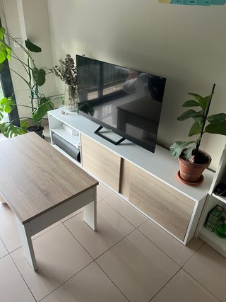 Muebles salón: mueble TV + mesa café + estantería