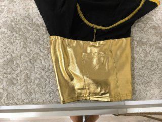 Falda pantalón dorado