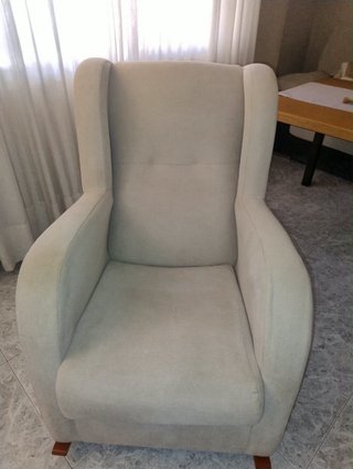 Sillón relax beige tela