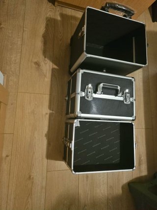 Maletín Organizador Maquillaje Negro y Plata