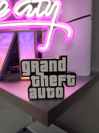 Mini letrero Grand Theft Auto Rockstar
