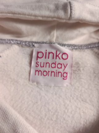 Sudadera Pinko Blanca con Cremallera