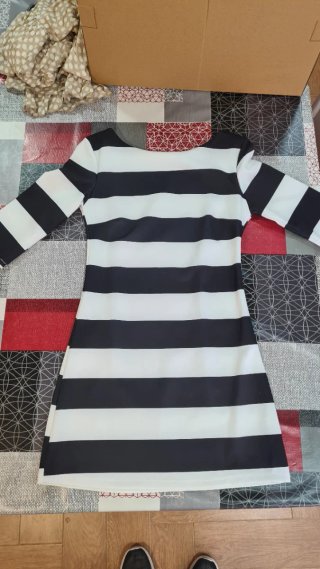 Vestido Rayas Blanco y Negro