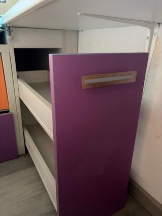 Letto per ragazzi con cassetti e scarpiera