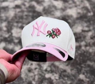 Gorra New Era NY yankees Flores Rosa Blanca