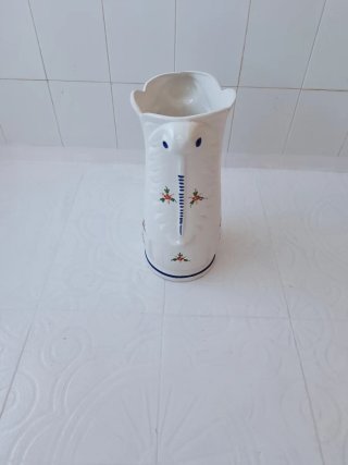 Paragüero de porcelana blanco y azul