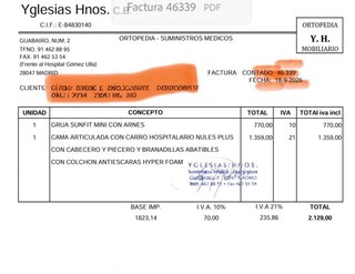 Grúa con arnés para persona adulta