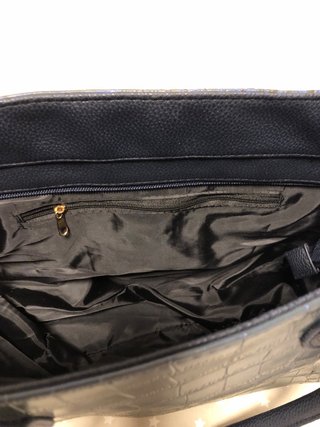 Bolso azul efecto piel cocodrilo