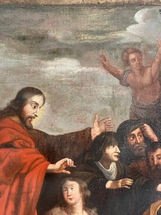 Óleo antiguo - La Resurrección de Lázaro