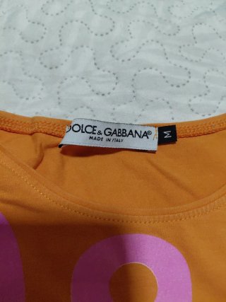 Camiseta D&G Dolce & Gabbana Talla M Naranja mujer