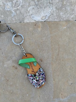 Llavero Chancla Glitter Menorca