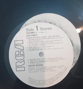 David Bowie - Lifetimes (LP Promo UK Ed. Limitada)