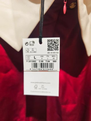 Vestido Pedro del Hierro Rojo y Blanco