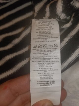 Jersey Alia Premamá Rayas Talla S