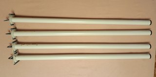4 Patas Mesa Metálicas Blancas 80cm