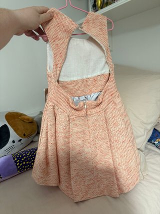 Vestido Noma Fernández Naranja y Beige