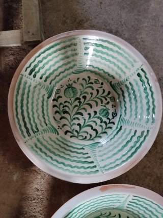 Lebrillo Fajalauza verde 60 cm