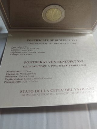 Vaticano 2€ 2011 Conmemorativa