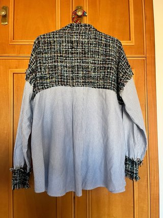 Camisa Zara Basic Tweed Rayas
