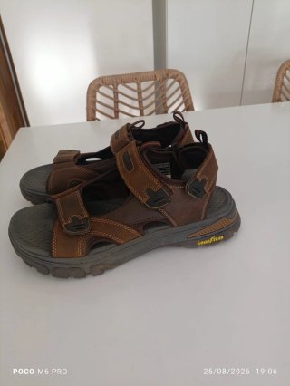 Sandalias Skechers Piel Talla 43 Marrones