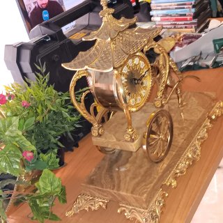Reloj Bronce y Mármol con Sonería