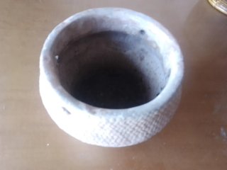Cesta decorativa barro