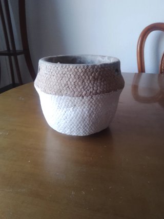 Cesta decorativa barro