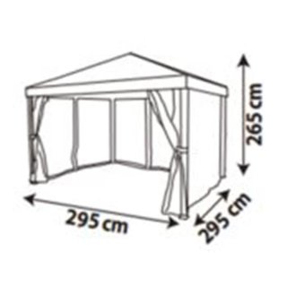 Pérgola exterior beige