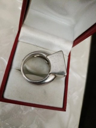 Anillo Plata con Piedra Cuadrada