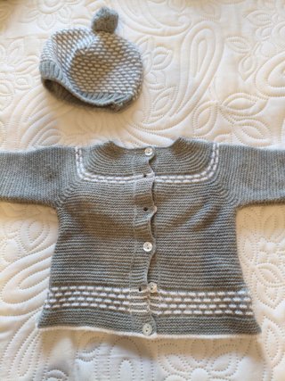Conjunto bebé 1 mes gris