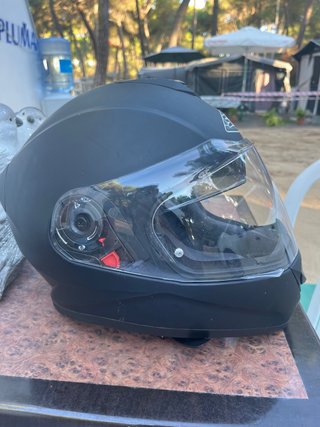 Casco Moto SMK Negro con Visera