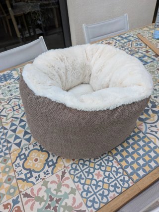 Cojín redondo para gato.