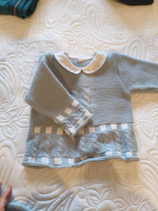 Conjunto bebé 3 meses punto azul