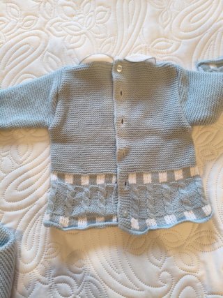 Conjunto bebé 3 meses punto azul