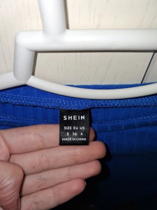 Camiseta manga larga azul eléctrico