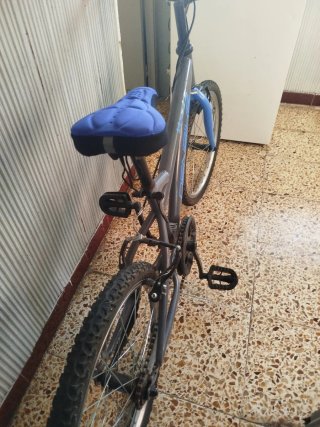 Bicicleta BMX DENBIKE gris y azul