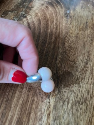 Anillo perlas rosa y plata