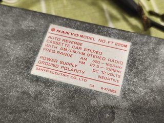 Radio Cassette Sanyo FT 220M
