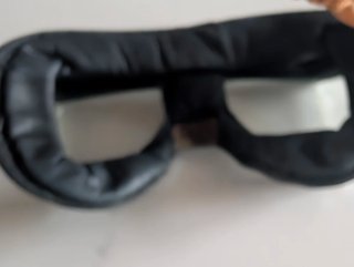 Gafas piloto moto vintage cuero y metal