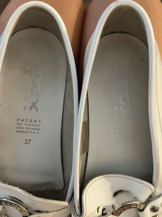 Mocasines Geox Piel Blanca Talla 37