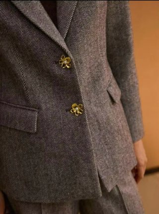 MOTF PREMIUM Traje Chaqueta y Pantalón Gris