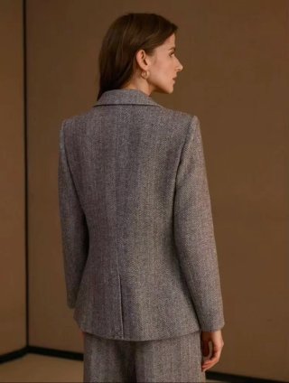 MOTF PREMIUM Traje Chaqueta y Pantalón Gris