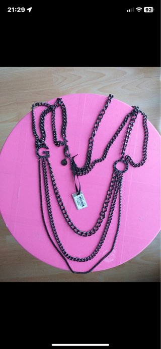 Collar de cadena negro