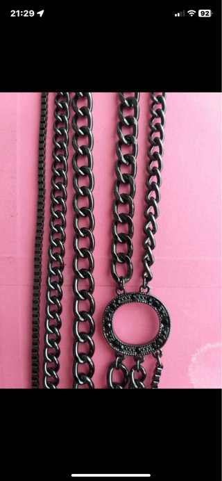 Collar de cadena negro