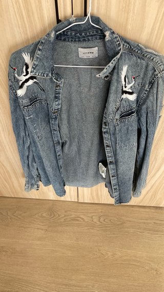 Camisa LFTDNM Denim Bordada Grúas Vintage