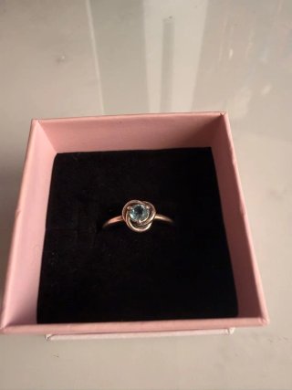 Anillo Pandora Azul y Plateado