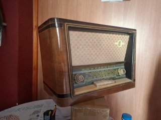 Radio Vintage Madera Marrón Beige