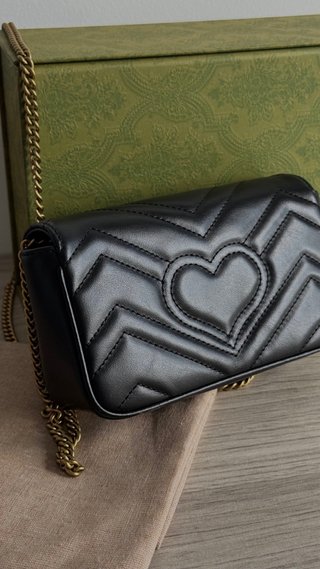 Bolso original Gucci Marmont Super Mini Matelassé