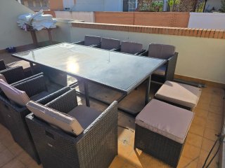 Mesa de jardín para 12 personas