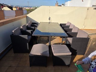 Mesa de jardín para 12 personas